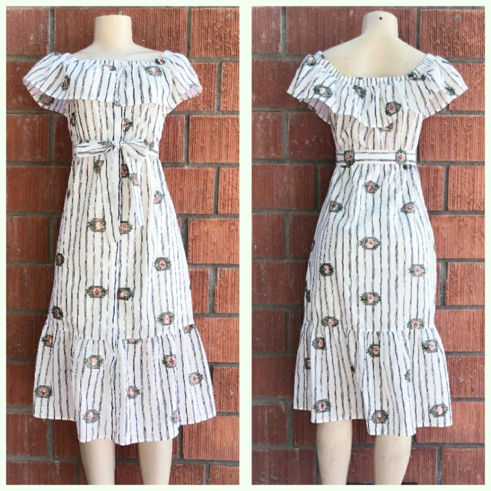 LAST ONE❗STYLE RACK Nordstrom Embroider Midi Dress - Picture 10 of 13